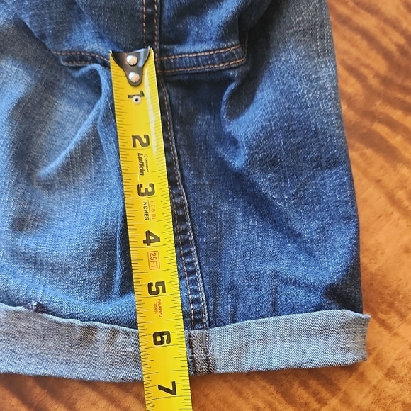 Kensie Jeans Distressed Blue Jean Shorts - Picture 6 of 9